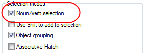 AutoCAD's Selection modes - settings