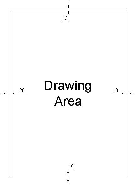 b size drawing dimensions template