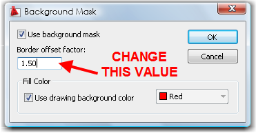 AutoCAD Back ground Mask Text Dialogue
