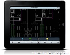 AutoCAD on a tablet