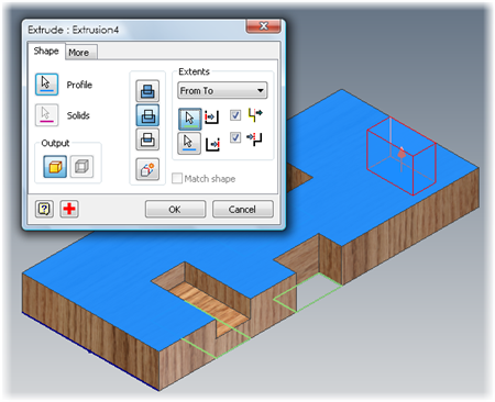 Creating a cut using the From to option