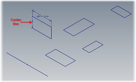 The Autodesk Inventor revolve sketch