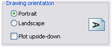 AutoCAD Drawing Orientation = Portrait