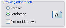 AutoCAD Drawing Orientation = Landscape