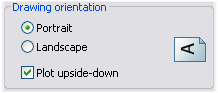  AutoCAD Drawing Orientation = Portrait upside down