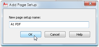AutoCAD's Add Page Set Up window