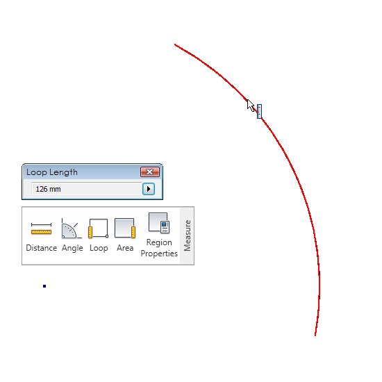 Measuring a sketched Arc with Inventors Loop tool