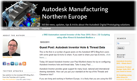 Guest post Autodesk Inventor Hole and thread data