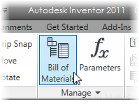 The Autodesk Inventor BOM Button