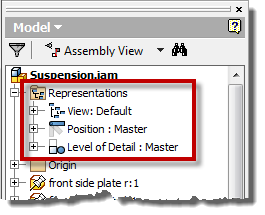 Autodesk Inventor Assembly Representations