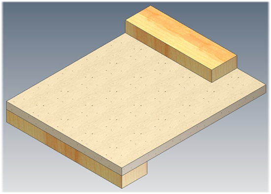 A Bench hook modelled with the Autodesk Inventor Bottom Up technique
