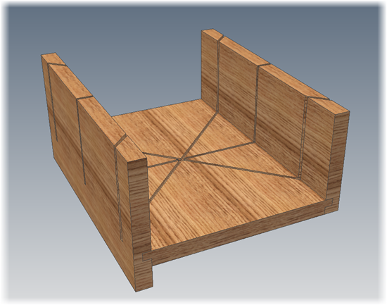 A Mitre Block modelled in Autodesk Inventor using the Skeletal Modelling Technique