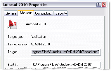 AutoCAD Short cut properties