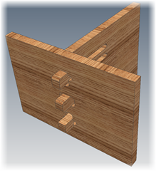 Autodesk Inventor - Self locking Wooden joint 3D Model