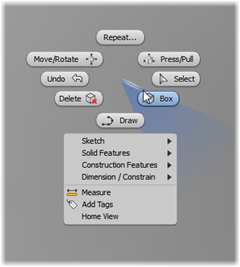 123D Marking Menu