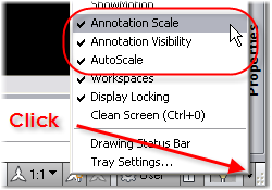 Accesing AutoCAD's Annotation controls