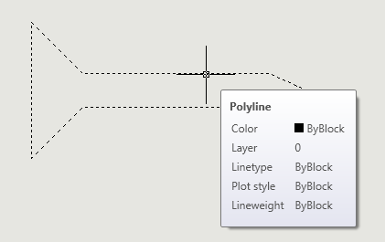 An AutoCAD Block with properties set to BY BLOCK