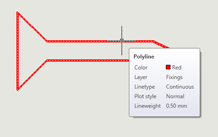 An Autocad block with fixed properties