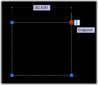 Editing AutoCAD grips with dynamic input turned on