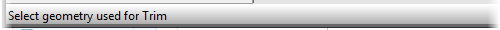 Select geometry used for trim