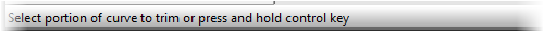 Select portion of curves to trim or press and hold control key