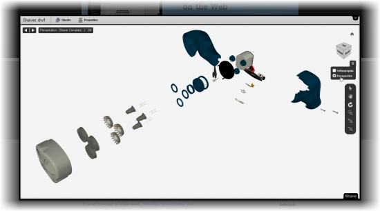 Project Quickshare - Shaver DWF Exploded View