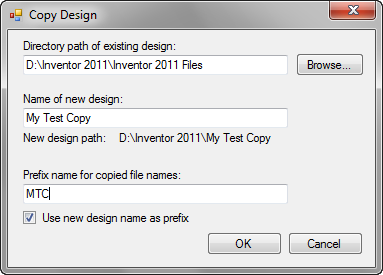 The Autodesk Inventor Copy Design SDK tool