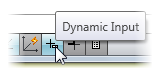 Turning the AutoCAD dynamic input on