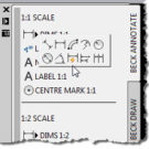 AutoCAD toolpallette with Annotation commands