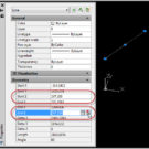 AutoCAD, Flattening lines with the properties palette