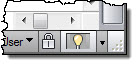 The AutoCAD isolate objects light bulb icon
