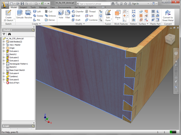 Mastering Inventor Chapter four screen shot