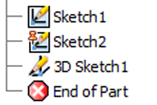 Autodesk Inventor 2013 Fully constrained sketch pushpin icon