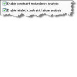 CAD Tool Box - Constraint analysis options