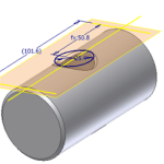 Design and Motion - Creating a hole on a cylindrical feature