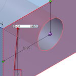 Imaginit - Centring a hole on a face