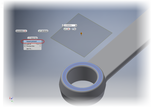 Autodesk Inventor repeat command