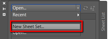 AutoCAD Create new sheet set