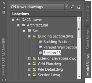 AutoCAD sheet set manager saved views