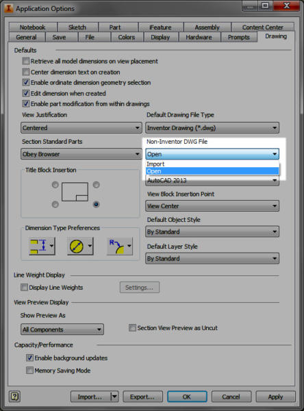 Autodesk Inventor - Import Vs Open DWG