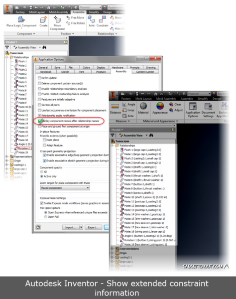 Autodesk Inventor show Extend Information in assembly browser