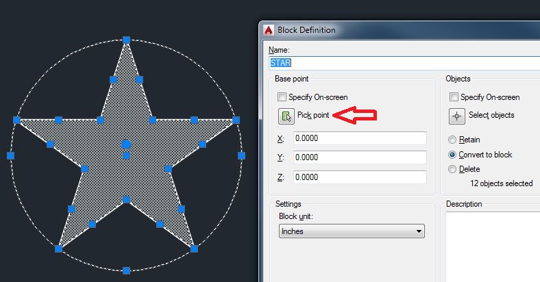 Creating an AutoCAD block