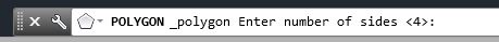The AutoCAD Polyon command line