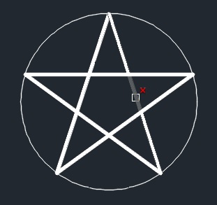 Trimming a star in AutoCAD