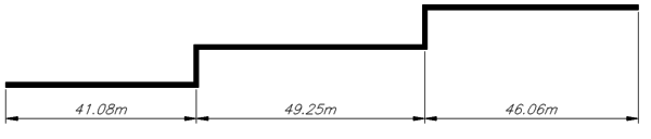 The AutoCAD DIMSPACE variable has been adjust to line up the dimension annotations