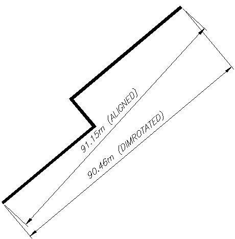 Applying the AutoCAD DIMROTAED command to create aligned dimensions