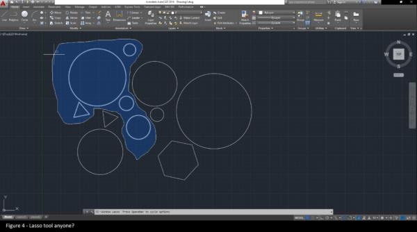 AutoCAD 100 Circles fence selection