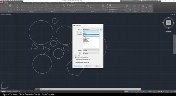 AutoCAD 100 Circles QSELECT Circles