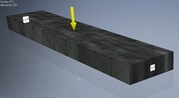 autodesk inventor FEA meshed view