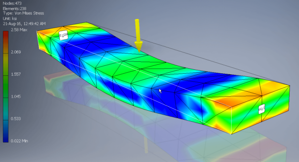 autodesk inventor stress analysis results Von Mises